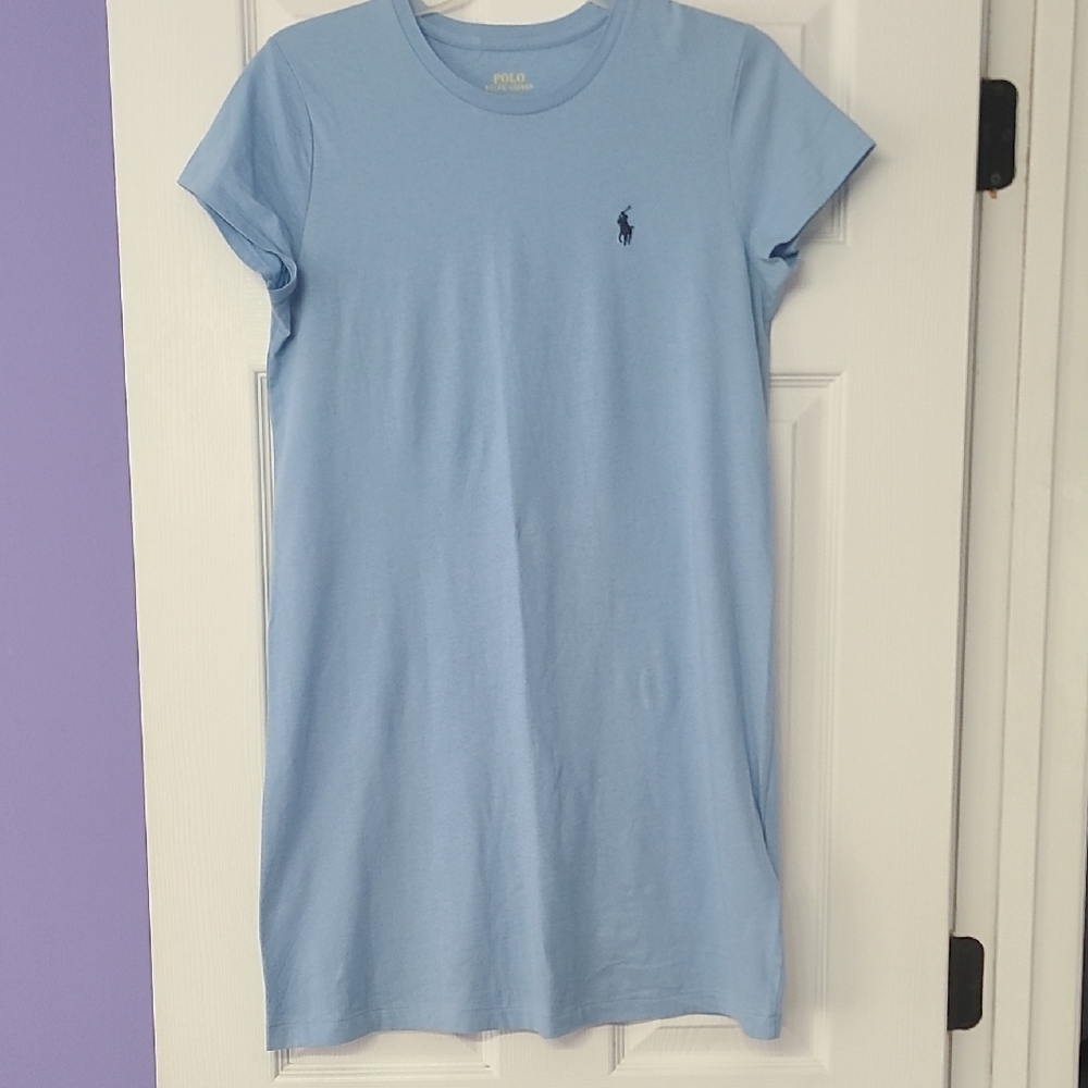 Polo Ralph Lauren Light Blue T-Shirt Dress
